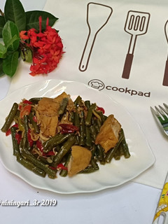 Foto resep Tumis kacang panjang tahu teri