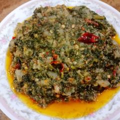 A picture of Moli palak ki sabzi.