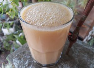 Una foto de Smoothie con compota de manzana
