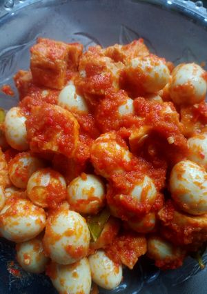 Foto resep Tahu telur puyuh bumbu balado