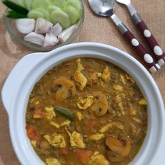 A picture of Egg Mushrooms Tadka.