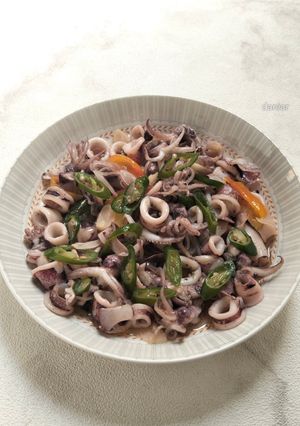 Foto resep Oseng Cumi Cabe Ijo