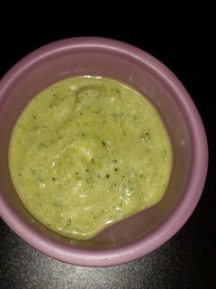 Une photo de Soupe courgettes et poivrons verts