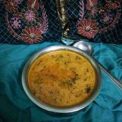 A picture of Traditional Red Amaranth Leaves Curry.