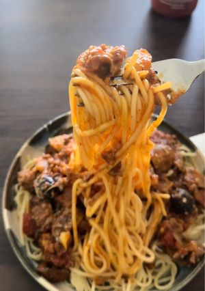 A picture of Spaghetti Meat Sauce (Vietnamese Fusion) | Mì Spaghetti Theo Vị Việt Nam.