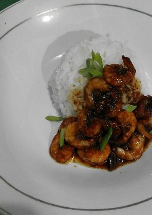 Foto resep Udang Saus Kacang