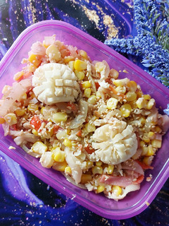 Foto resep Tumis Jagung Putih Telur Crabstick Bakso Ikan ala Jepang