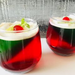 A picture of Three Colors Jello Shots.