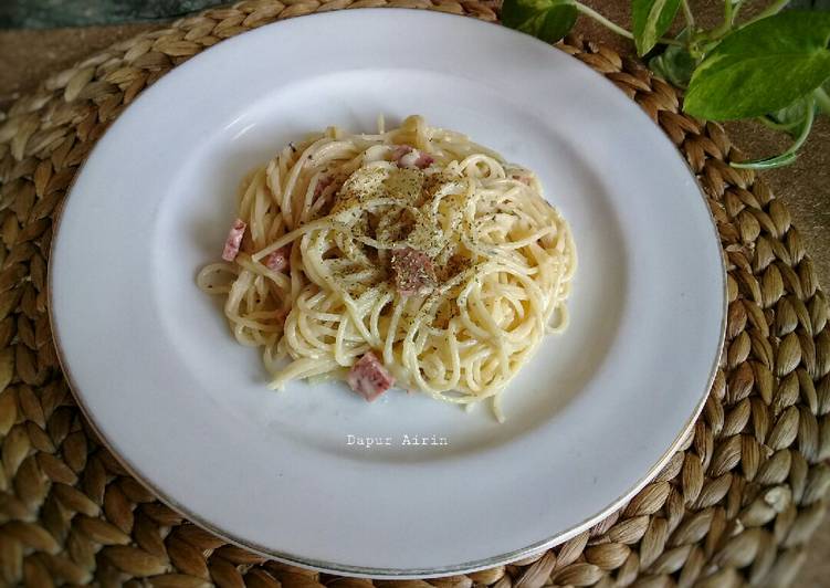 Resep Spaghetti Carbonara Anti Gagal
