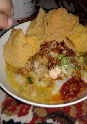 Foto resep Bubur ayam kuah kuning