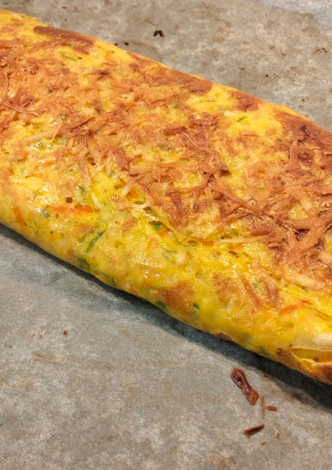 Una foto de Rollito de tortilla de verduras