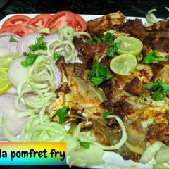 Masala pomfret fry A picture of Masala pomfret fry.