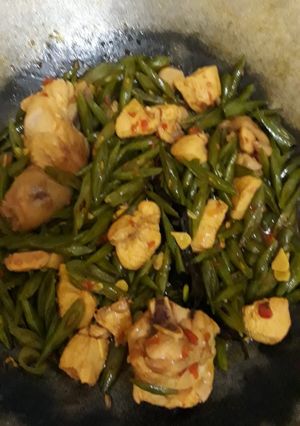Foto resep Ayam buncis sambal terasi