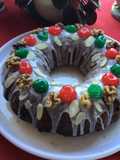 Bundt cake de frutas para Navidad