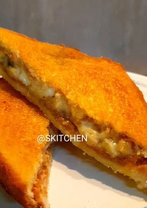 Foto resep Peanut butter banana cheese sandwich air fryer