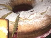 Una foto de budín de mandarinas