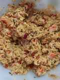 Ensalada de Arroz con Kanikama y Pico de Gallo