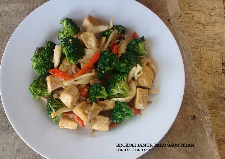 Cara Gampang Menyiapkan Brokoli Jamur Tahu saus tiram, Bisa Manjain Lidah