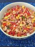 Insalata di Ceci Gamberi e Pesche