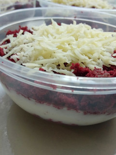 Foto resep Dessert Red Velvet Fla lembut