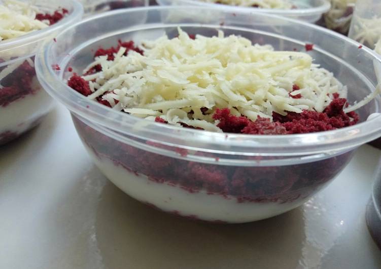 Resep Dessert Red Velvet Fla lembut, Lezat Sekali