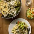 —Alfredo pasta MY WAY— mainly with cottage cheese and broccoli 🥦😊✌🏽