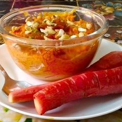 A picture of Gajar ka halwa.