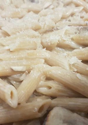 Una foto de Macarrones con setas