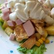 Ensalada hawaiana de pollo con mayonesa