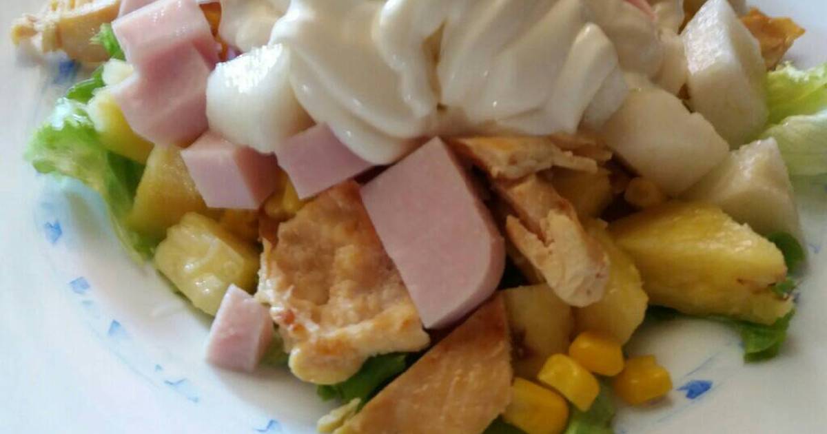 Ensalada hawaiana de pollo con mayonesa Receta de Carmem- Cookpad