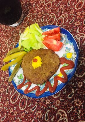 عکسی از دستور همبرگر دستی