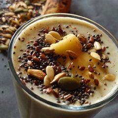 A picture of Banana oats smoothie.