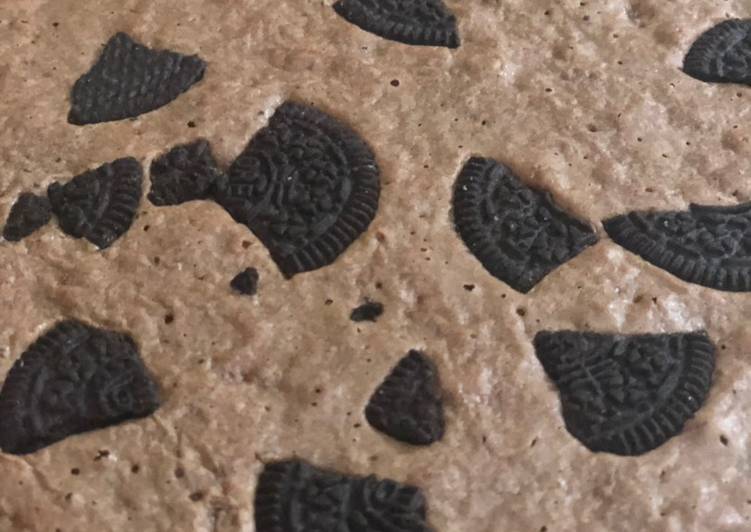 Brownis panggang shiny dan crust dancow