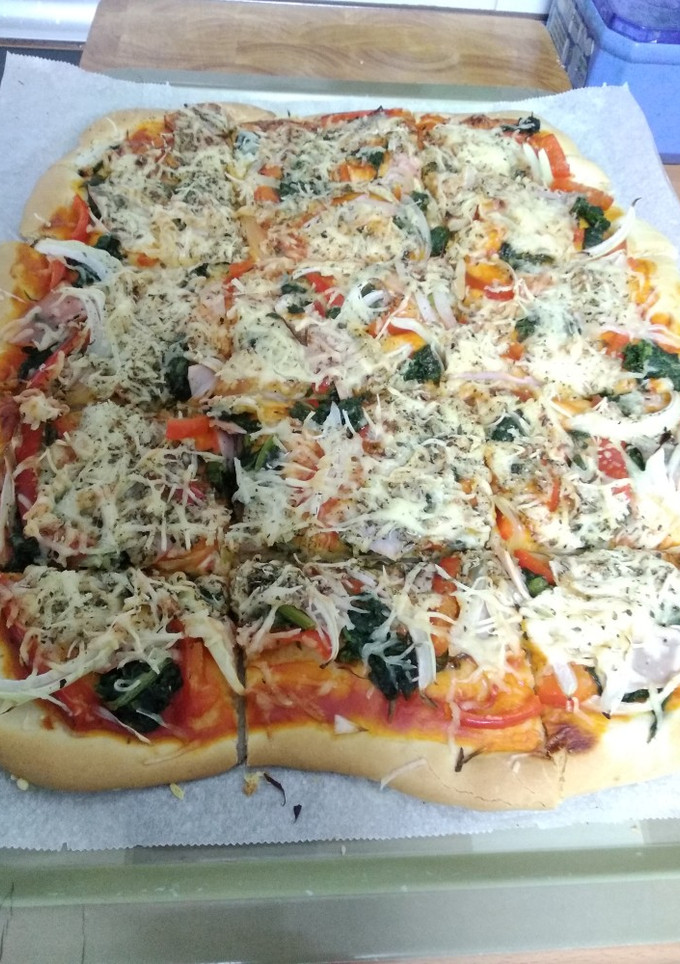 Una foto de Pizza de verduras