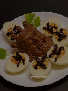 A picture of Halloween Spooky Spider Devilled Eggs.