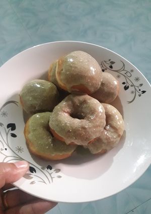 Foto resep Donat j-co kw dengan glaze greentea chocolatos