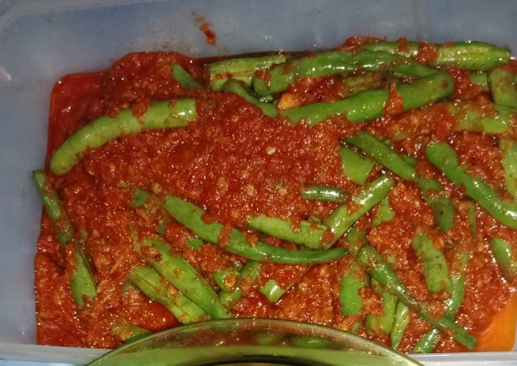 Tumis buncis udang rebon