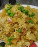 Coliarroz🍚de manzana🍎caramelizada y vegetales salteados🍱🍛🍚