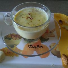 Kesari Badam Pista Milk A picture of Kesari Badam Pista Milk.