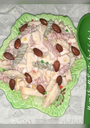 A picture of Almond Fusilli Pasta Fruit Salad.