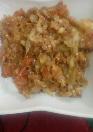 A picture of Brinjal bhartha.