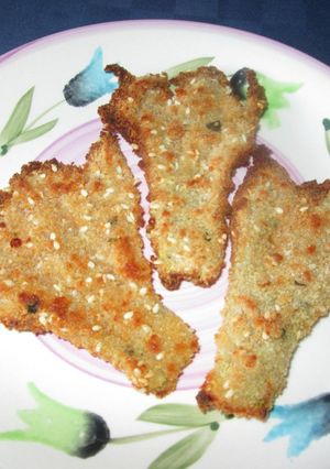 A picture of Baked Zucchini Blossom Cutlets.