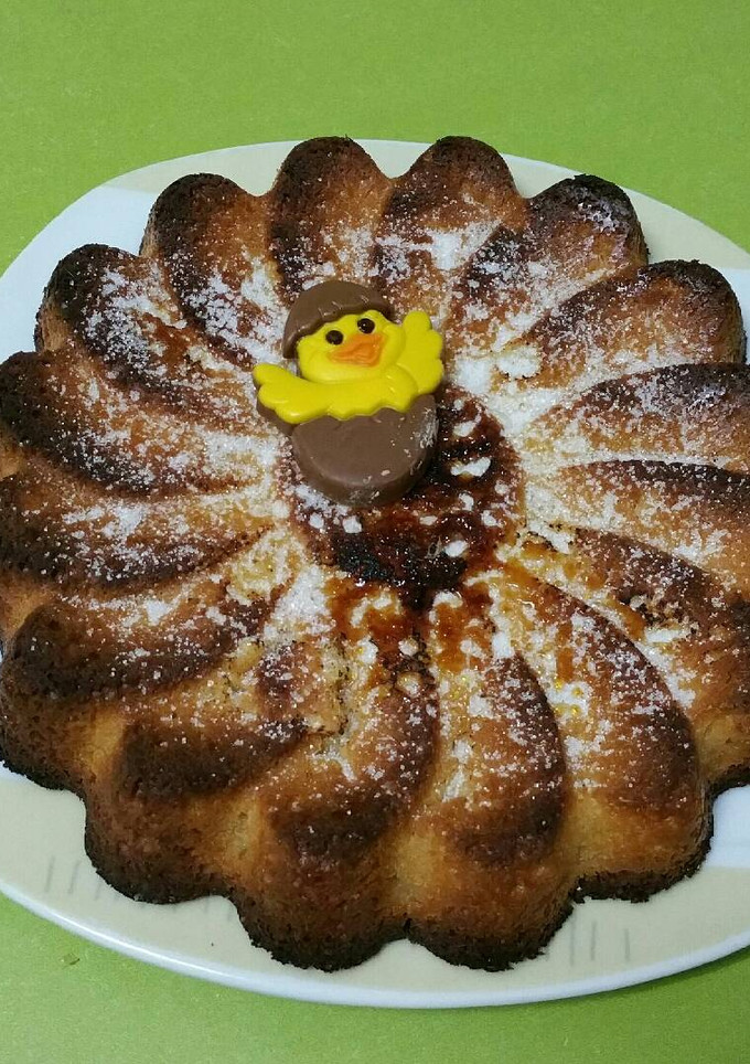 Una foto de Un bizcocho de peras