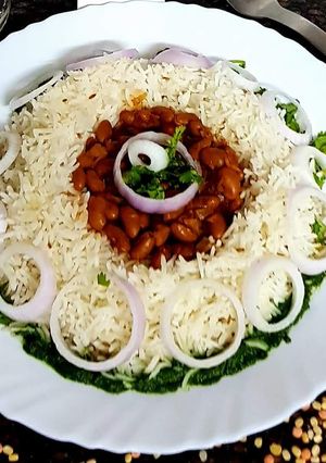 A picture of Masala Beans and rice #MyRiceDishContest.