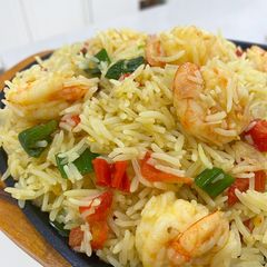 A picture of Shrimp stir fried rice.