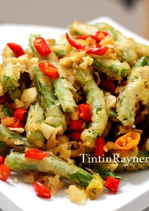 Foto resep Buncis Cabai Garam kilat khas Chinese Resto 
