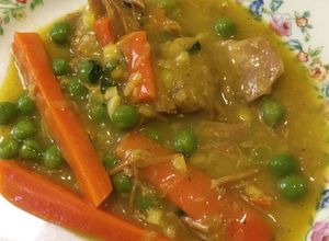 Una foto de Guiso de carne al azafrán