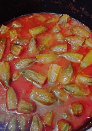 صورة لوصفة بامية بالصلصة 😍
