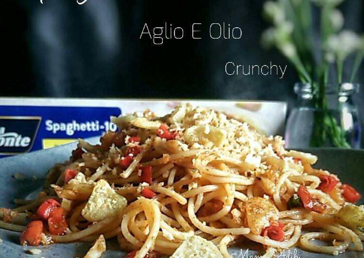 Bagaimana Membuat Spaghetti aglio E Olio crunchy, Bikin Ngiler