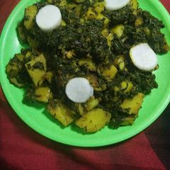 Methi aloo A picture of Methi aloo.